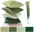MIULEE Pack of 4 Decorative Throw Pillow Covers 20x20 Inch Forest Green - Image 3