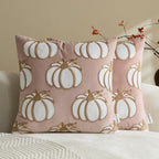 Set of 2 Embroidered Fall Throw Pillow Covers,18x18 Inch by HOME