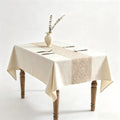 Extra Long Rectangle Linen Tablecloth Spillproof Cloth, 55x134 Inch by UWWGKK