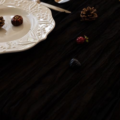 6Pcs Halloween Holiday Black Cheesecloth Table Runner 120 Inch for Decor - Image 4