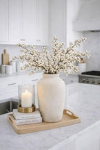 Emotionally Grounded Vase, Vaseking Large Ceramic Rustic Vase, 11 inch Minimalist Decorative Farmhouse Tall Vases for Home Decor, Living Room, Enterway, Table Decoration, Fossil - Image 5