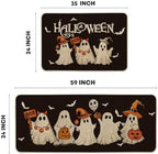 Artoid Mode Ghost Bat Black Halloween Kitchen Mats Set of 2-24x35+24x59 - Image 3