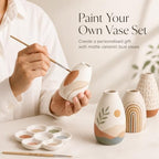 Set of 12 White Ceramic Vase for Pampas Grass Flowers, Japandi Small Vases in Bulk for Wedding Centerpieces, Shelf and Table Decorations, Living Room and Bedroom Decor, DIY Gift - Image 6