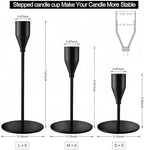 Black Candlestick Holders, Metal Taper Candle Holders,Bulk Set of 27 - Image 2