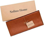 Solino Home 100% Pure Linen Table Runner Cinnamon Hemstitch, 14 x 60 in - Image 6