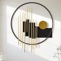 HYVAKUPPA 3D Large Metal Wall Decor Modern Aesthetic Wall Sculptures 19.7''x23.2'' Luxury Geometric Circular Decor Wall Art Artwork for Bedroom Dining Living Room Wall Decorations by HYVAKUPPA