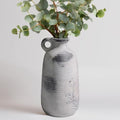 Sunddo Farmhouse Ceramic Vase, Rustic Grey by Sunddo