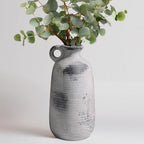 Sunddo Farmhouse Ceramic Vase, Rustic Grey by Sunddo