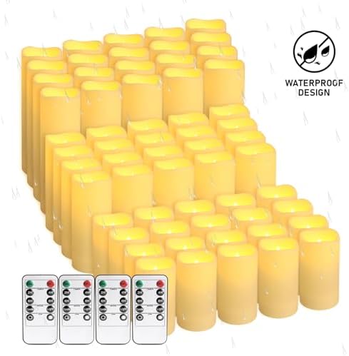 LED Candles 48Pack,Flickering Flameless Design,Operated by Remote with Timer FunctionGreat for Aniversary,Halloween and Christmas - Image 2