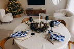 Navy Blue Cloth Napkins - Reusable Navy Blue and White Cotton Napkins - 100% Cotton, 12 Pack - 20"x20", Washable, Plaid Gingham Pattern, Perfect for BBQ, Parties and Small Get-Togethers (Blue) - Image 7