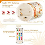 ALAZA Pumpkin Happy Thanksgiving Flickering Flameless Candles Battery Operated with Remote Timer,Tea Light Candles LED Pillar Votive Candles Set of 2 for Outdoor Indoor Decorations - Image 4