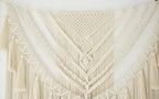 Jakalin Macrame Wall Hanging Small Yarn Wall Art Ivory Boho Decor 31"Wx39"L - Image 7