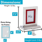 BIRDROCK HOME Photo Frame Stocking Holder - 1pk - Holiday Greetings Mantle Fireplace Topper - Decorative Christmas Stocking Holder - Stainless Steel - Image 4