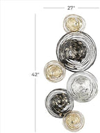 Deco 79 Metal Plate Home Wall Decor Wall Sculpture with Textured Pattern, Wall Art 42" x 1" x 27", Gold - Image 6