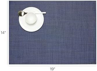 Chilewich Mini Basketweave Placemats, Woven Rectangle Placemats Set of 4 - Image 2