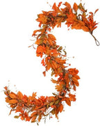 Fall Leaves Garland for Mantle Pumpkin Autumn Decoration Outdoor - Image 2