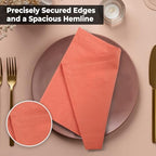 Urban Villa Cloth Napkins 100% Cotton Highly Absorbent Washable Durable Reusable Premium Dinner Napkins Ideal for Gifts for Mothers Day Hotel Farmhouse Parties - Pumpkin (18" x 18", Set of 12) - Image 5