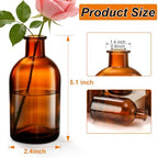 Glass Bud Vases Set of 16, Small Amber Flower Vases, Small Bud Vase in Bulk for Centerpiece, Vintage Decorative Bottle Vase for Wedding, Anniversary, Table Decor, Home Decoration - Image 2