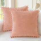 CaliTime Decorative Couch Throw Pillow Covers 22 X 22 Inches Dusty Pink by CaliTime