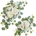 Odouzy Pack of 2 Wedding Arch, Artificial Flowers, Wedding Decor，Flower Garland Be Suited to Banquet, Party, Reception Entrance Welcome Sign and Background Decoration (Milky White) by Odouzy