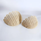 Scalloped Hanging Wicker Baskets for Wall, Scalloped Home Decor, Hanging Woven Rattan Wall Basket for Flowers Front Door Bathroom Storage (Rattan-Set of 2) - Image 6