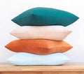 MONDAY MOOSE Decorative Throw Pillow Covers Cushion Cases, Set of 4 Soft Velvet Modern Designs, Mix and Match for Home Decor, Pillow Inserts Not Included (20x20 inch, Orange/Green) by MondayMoose