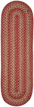 Homespice Apple Pie Jute Braided Stair Treads, Oval 8x28 Set of 13 by Homespice