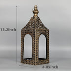 Moroccan Lantern Lamp Decorative Candle Holders for Ramadan Decorations, Hanging, Outdoor Patio or Porch, Indoor Home Decor (Bronze 13.2inch) - Image 6