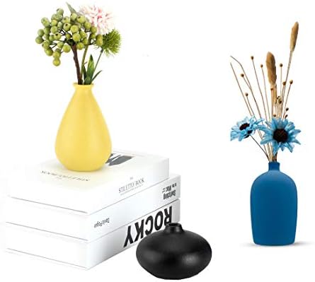 Small Ceramic Flower Vases Set of 4, Bud Vase, Decorative Modern Floral Vase - Image 5