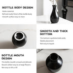 Ceramic Bud Vases, Black, Set of 12 - Image 4