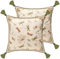 ISAENNE Designer Velvet Throw Pillow Covers,18"x18" Set of 2-Grace B by Isaennehomedecoration