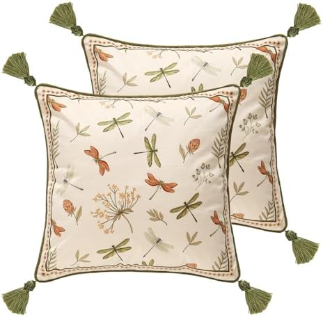 ISAENNE Designer Velvet Throw Pillow Covers,18"x18" Set of 2-Grace B by Isaennehomedecoration