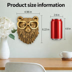 UITWMKTG Gold Bear Head Wall Decor - Modern Animal Wall Sculpture, Bear Wall Art for Living Room, Bedroom, Office, Gold Wall Hanging Home Decoration - Image 2