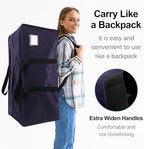 6 Pack Heavy Duty Extra Large Moving Bags W/Backpack Straps - Strong Handles & Zippers, Storage Totes For Space Saving, Fold Flat, Alternative to Box and Bin (40 gal, Blue) - Image 4