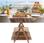 ciciglow Wood 3 Tier Serving Tray Cupcake Stand Party Decor - Image 5