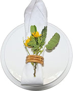 Bamboo Napkin Rings,Napkin Ring Set of 6,Handmade Natural Napkin Holder Ring for Table Decoration - Image 5