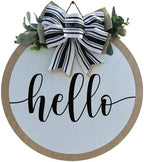 Classroom welcome sign Teacher door sign Gift for Teacher (UV64-Hello two layer, 30'' Width) by Unknown