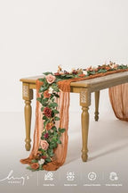 Ling's moment 5 FT Terracotta Artificial Flower Garland Fall - Image 4