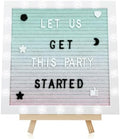 10"×10" Felt Letter Board with LED Lights & Stand, First Day of School Sign by ANPHSIN