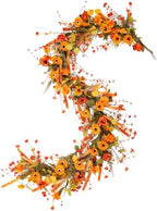 2-Pack 6Ft Fall Garland for Mantel Decoration Sunflower Flower Leaf - Image 2