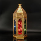 TRIROCKS Moroccan Lantern – 12'' Gold Hexagonal Candle Lantern with Tempered Glass & Hollow-Out Design, Decorative Indoor Outdoor Ramadan Lantern for Garden Yard Patio Wedding Parties Events - Image 6