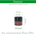 D'vine Dev 4-Pack Ceramic Pots with Saucers, Black/Tan, 3.5 in, 94-X-A-7 - Image 2