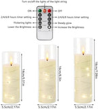 24-Piece Ivory Flameless LED Candles with Remote, Embedded Fairy Lights for Christmas Decor. Battery-Powered with Timer, Safe & Elegant for Cozy Romantic Home, Wedding, Party. - Image 4