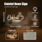 Open Neon Sign LED Coffee Storefront Night Light Decor for Cafe Station - Image 3