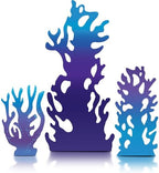 Bucherry 3 Pcs 22-47 Inches Under The Sea Coral Cardboard Cutout Stand-up Life Size Purple Blue Mermaid Coral Backdrop Photo Prop for Summer Underwater Beach Mermaid Birthday Party Decoration by Bucherry