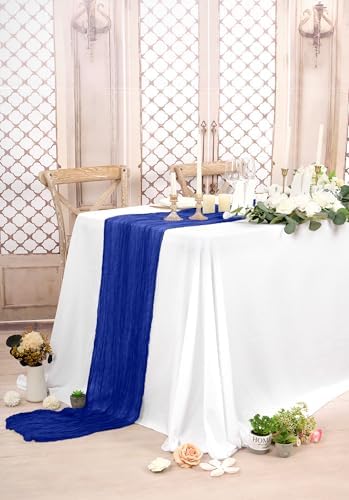20 Pack Royal Blue Cheesecloth Table Runner Long,21.5 x 120 Inch - Image 3
