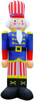 Independence Day Inflatable Nutcracker Soldier Yard Decoration Lighted 4th of July Blow Up Patriotic Garden Yard Lawn Decor 8 Feet Tall (5FT-Nutcracker) - Image 4