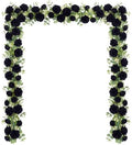 Suncalla 8 Pack 6.56ft Artificial Rose Flower Garland Silk Flocked Black Rose Garland Faux Eucalyptus Peony Flower Vine for Wedding Party Table Centerpiece Arch Background Decor(Seeded Eucalyptus) by Unknown