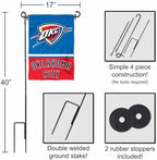 Oklahoma City Thunder Garden Flag with Stand Holder - Image 3