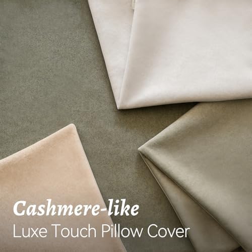 a moment Waterproof Throw Pillow Covers Set of 4,20x20 Inch Outdoor Stain Resistant Pet Friendly Pillowcases Cushion Covers for Patio Sofa and Living Room,Green - Image 4